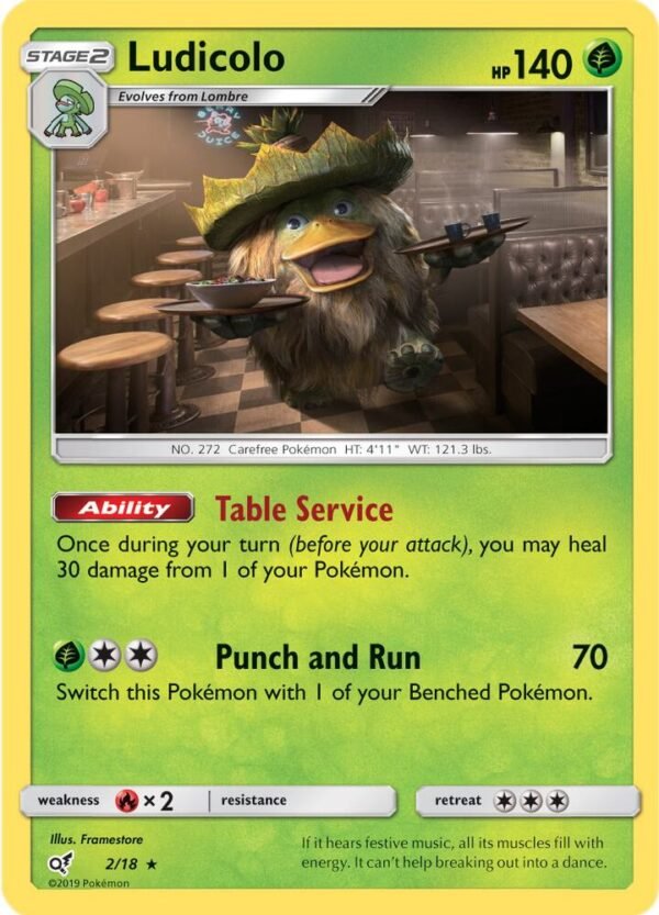 Ludicolo 2/18 Holofoil Detective Pikachu Ludicolo 2/18 Holofoil Detective Pikachu
