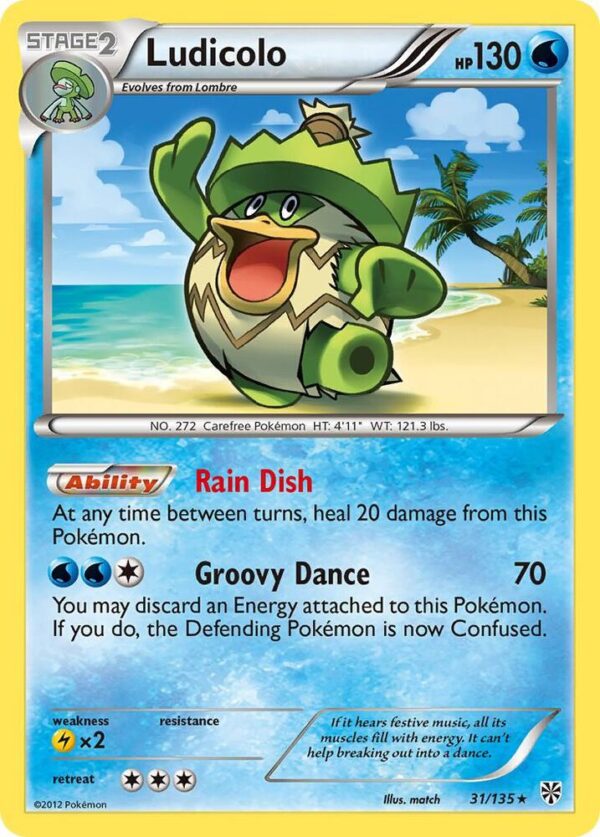 Ludicolo 31/135 Reverse Holofoil Plasma Storm Ludicolo 31/135 Reverse Holofoil Plasma Storm