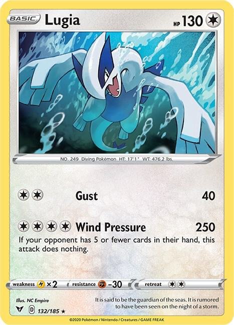 Lugia 132/185 Holofoil SWSH04: Vivid Voltage