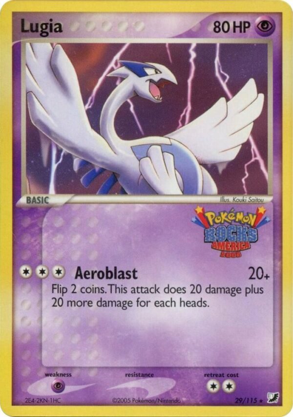 Lugia 29/115 (Pokemon Rocks America) 029/115 Normal Miscellaneous Cards & Products Lugia 29/115 (Pokemon Rocks America) 029/115 Normal Miscellaneous Cards & Products