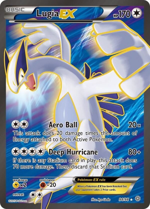 Lugia EX (94 Full Art) 94/98 Holofoil XY – Ancient Origins Lugia EX (94 Full Art) 94/98 Holofoil XY – Ancient Origins