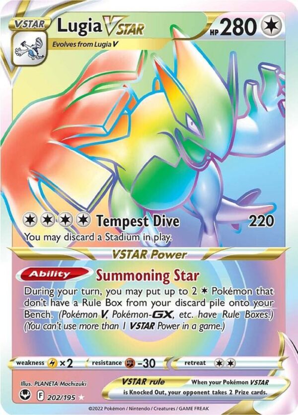 Lugia VSTAR (Secret) (202) 202/195 Holofoil SWSH12: Silver Tempest