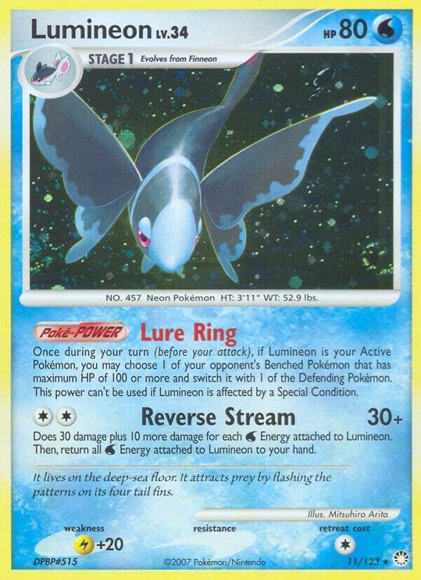 Lumineon 11/123 Reverse Holofoil Mysterious Treasures