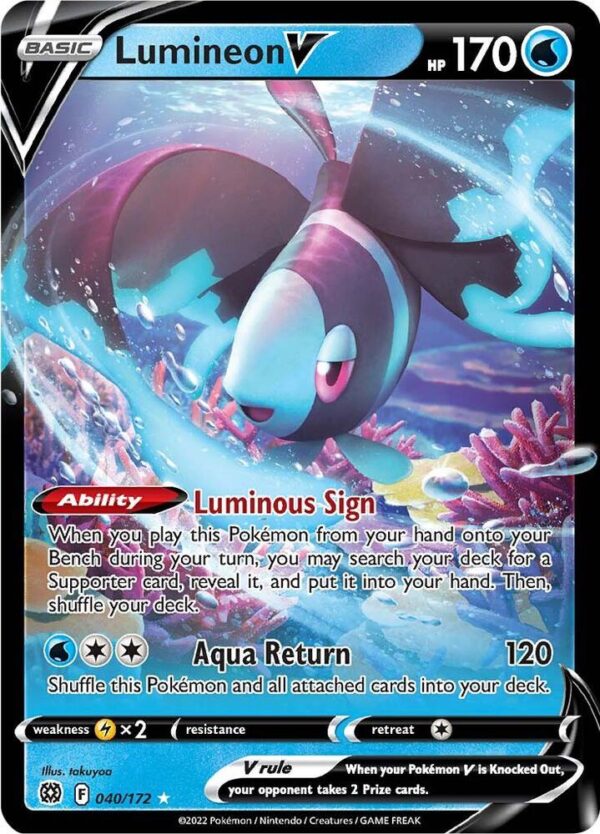 Lumineon V 040/172 Holofoil SWSH09: Brilliant Stars Lumineon V 040/172 Holofoil SWSH09: Brilliant Stars
