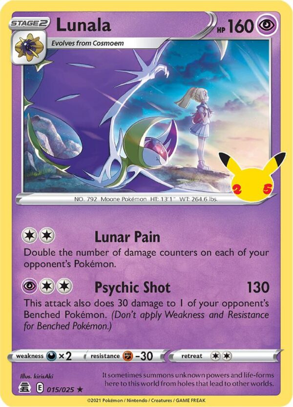 Lunala 015/025 Holofoil Celebrations