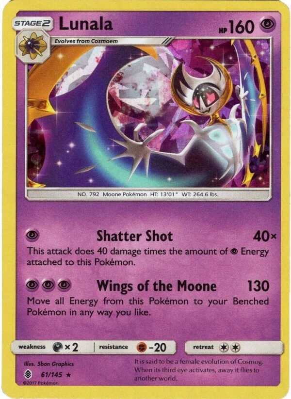 Lunala 61/145 (Cracked Ice Holo) 061/145 Holofoil Deck Exclusives Lunala 61/145 (Cracked Ice Holo) 061/145 Holofoil Deck Exclusives