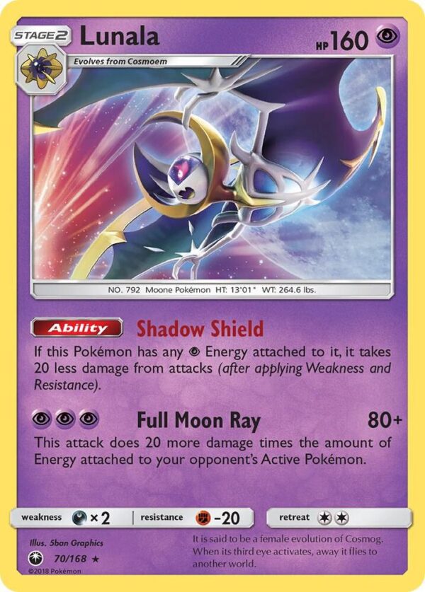 Lunala 70/168 Holofoil SM – Celestial Storm