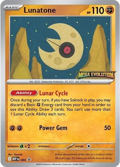 Lunatone 004 Normal ME: Mega Evolution Promo Lunatone 004 Normal ME: Mega Evolution Promo