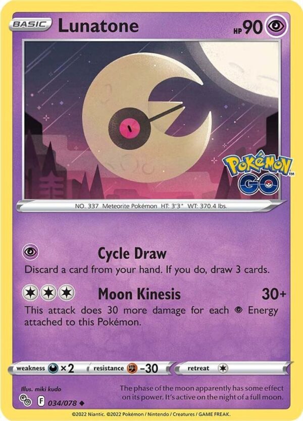 Lunatone 034/078 Normal Pokemon GO