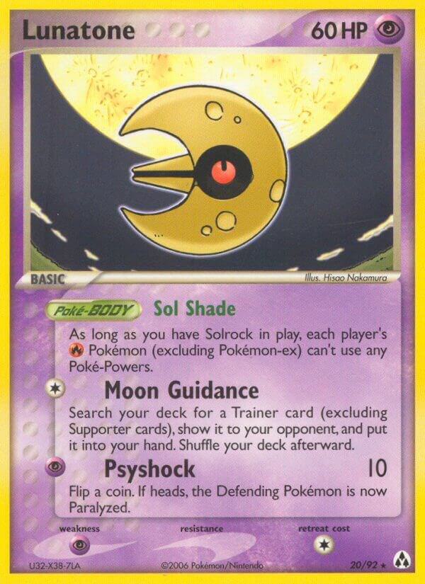 Lunatone 20/92 Reverse Holofoil Legend Maker Lunatone 20/92 Reverse Holofoil Legend Maker