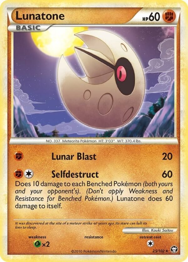 Lunatone 25/102 Reverse Holofoil Triumphant