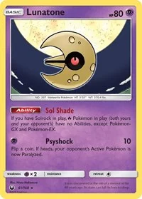 Lunatone | 61/168 | Holofoil | SM - Celestial Storm