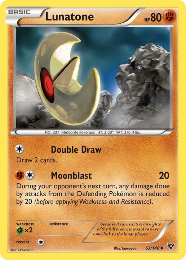 Lunatone 63/146 Normal XY Base Set Lunatone 63/146 Normal XY Base Set