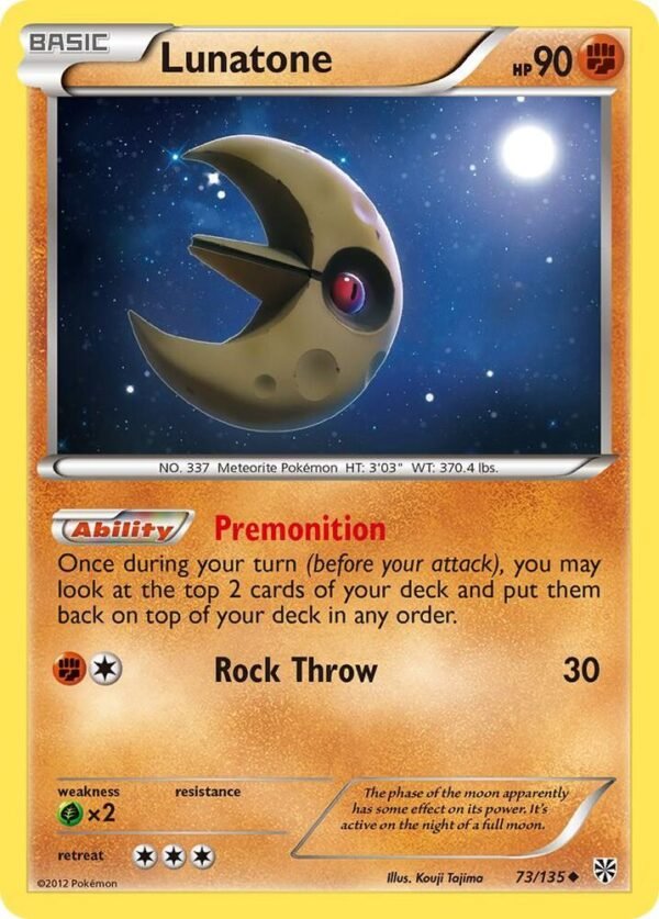 Lunatone 73/135 Reverse Holofoil Plasma Storm