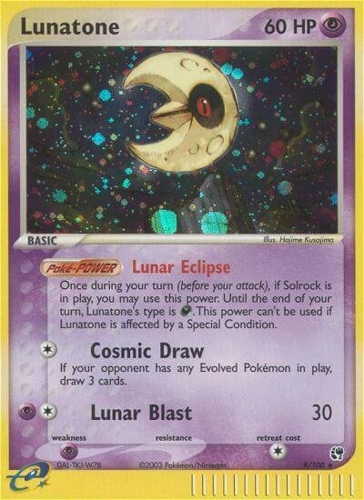 Lunatone 8/100 Holofoil Sandstorm