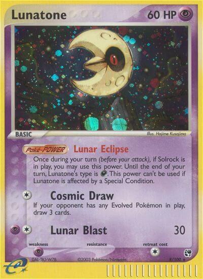 Lunatone 8/100 Reverse Holofoil Sandstorm