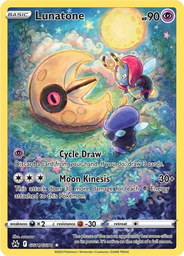 Lunatone GG11/GG70 Holofoil Crown Zenith: Galarian Gallery Lunatone GG11/GG70 Holofoil Crown Zenith: Galarian Gallery