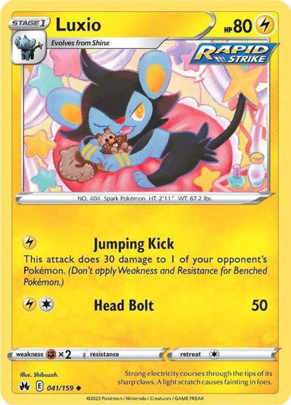 Luxio (41) 041/159 Reverse Holofoil Crown Zenith