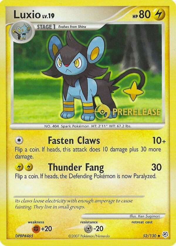 Luxio 52/130 (Prerelease) Normal Nintendo Promos Luxio 52/130 (Prerelease) Normal Nintendo Promos