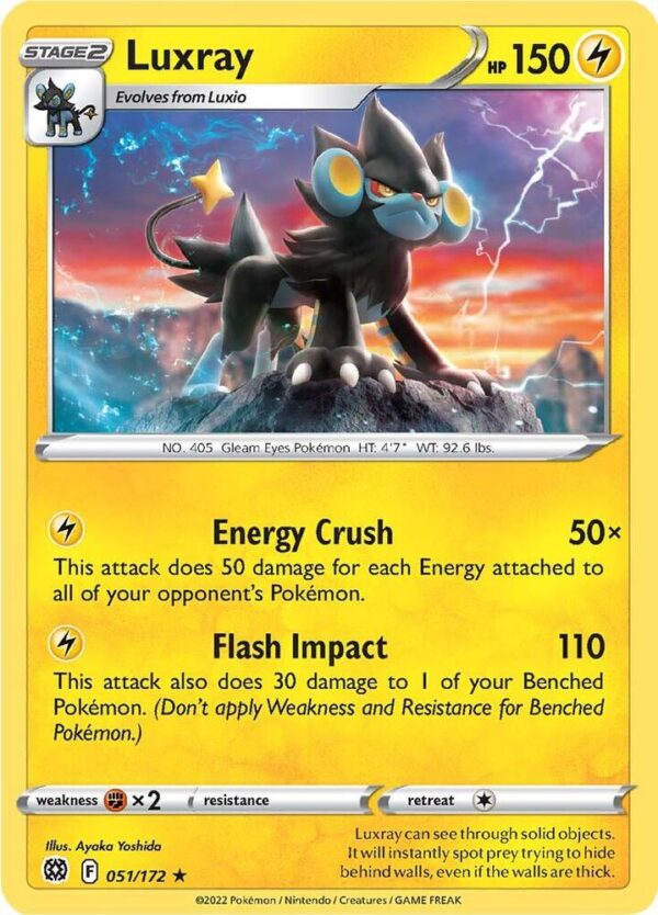 Luxray 051/172 Reverse Holofoil SWSH09: Brilliant Stars