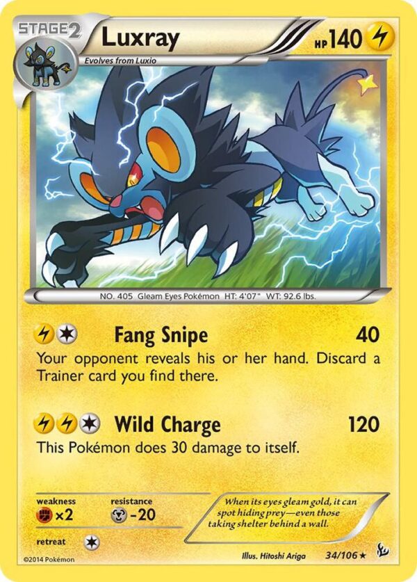 Luxray 34/106 Reverse Holofoil XY – Flashfire