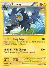 Luxray | 34/106 | Reverse Holofoil | XY - Flashfire