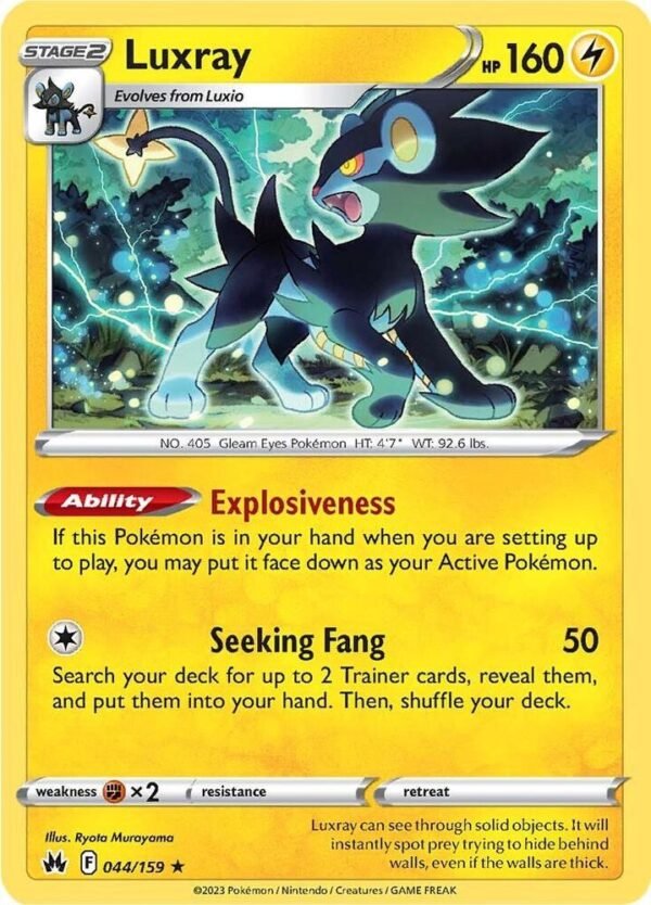 Luxray (44) 044/159 Reverse Holofoil Crown Zenith Luxray (44) 044/159 Reverse Holofoil Crown Zenith