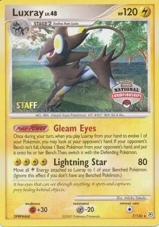 Luxray 7/130 (National Championships) [Staff] 007/130 Normal League & Championship Cards