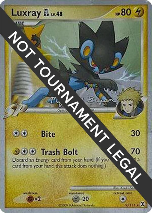 Luxray GL 2010 (Mychael Bryan) 9/111 Normal World Championship Decks Luxray GL 2010 (Mychael Bryan) 9/111 Normal World Championship Decks