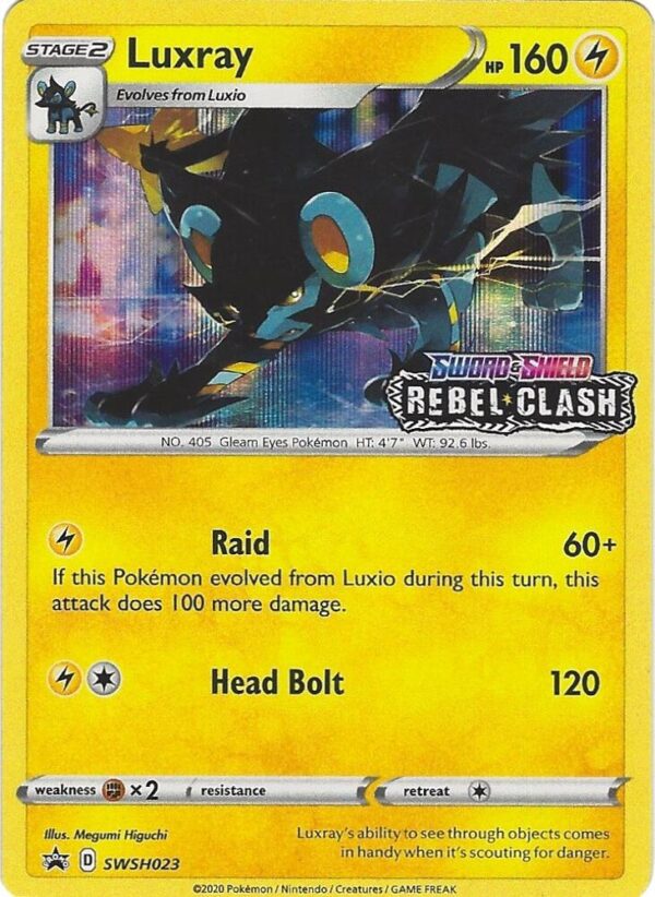 Luxray SWSH023 (Prerelease) Holofoil SWSH: Sword & Shield Promo Cards