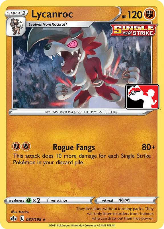 Lycanroc 087/198 Normal Prize Pack Series Cards