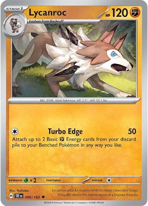 Lycanroc 090/162 Reverse Holofoil SV05: Temporal Forces