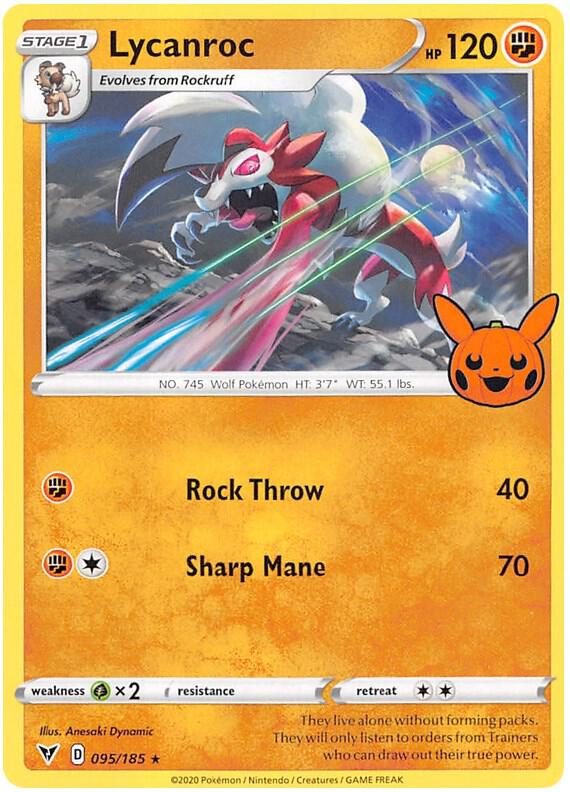 Lycanroc 095/185 Normal Trick or Trade BOOster Bundle 2023 Lycanroc 095/185 Normal Trick or Trade BOOster Bundle 2023