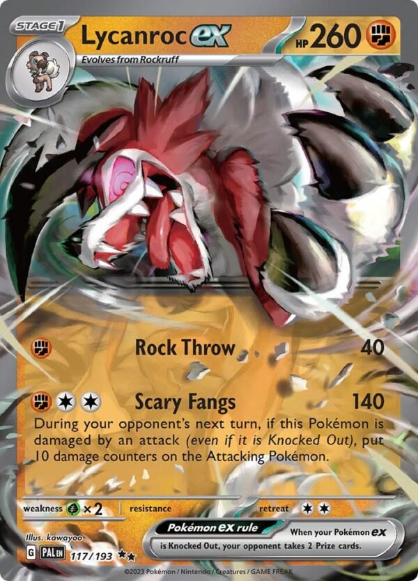 Lycanroc ex 117/193 Holofoil SV02: Paldea Evolved
