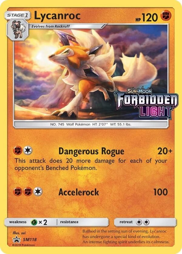 Lycanroc SM118 (Prerelease) Holofoil SM Promos Lycanroc SM118 (Prerelease) Holofoil SM Promos
