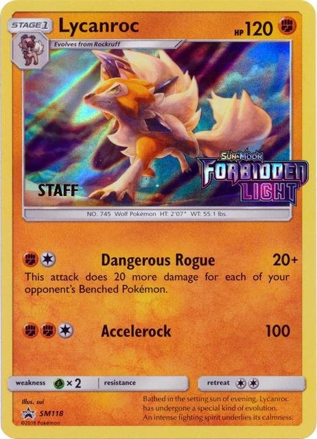 Lycanroc SM118 (Prerelease) [Staff] Holofoil SM Promos