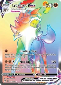 Lycanroc VMAX (Secret) | 213/203 | Holofoil | SWSH07: Evolving Skies