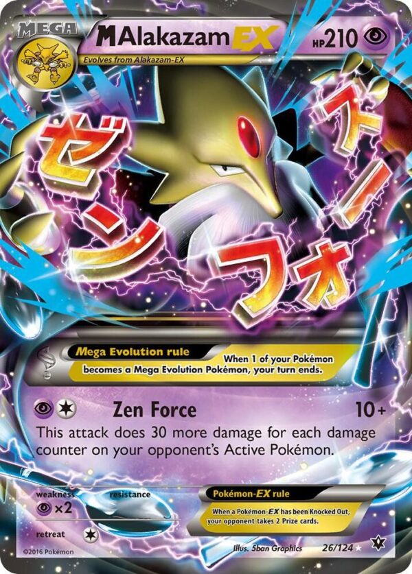 M Alakazam EX 26/124 Holofoil XY – Fates Collide