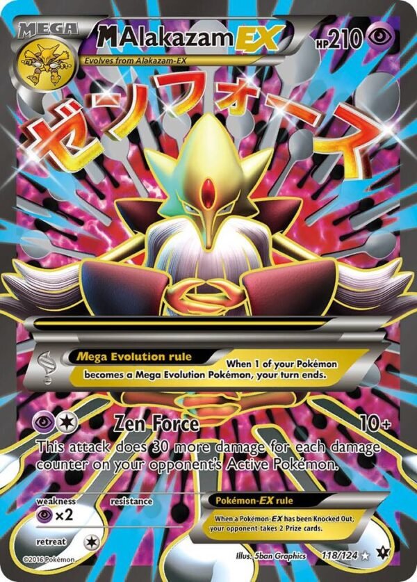 M Alakazam EX (Full Art) 118/124 Holofoil XY – Fates Collide M Alakazam EX (Full Art) 118/124 Holofoil XY – Fates Collide