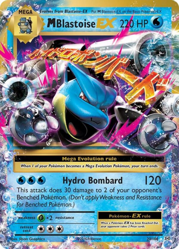 M Blastoise EX 22/108 Holofoil XY – Evolutions