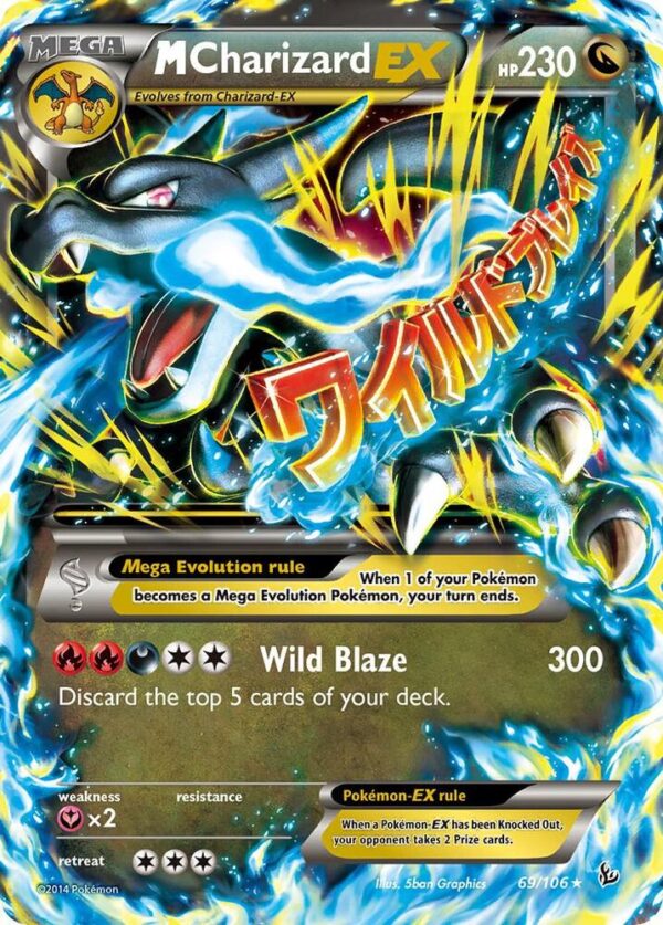 M Charizard EX (X) 69/106 Holofoil XY – Flashfire