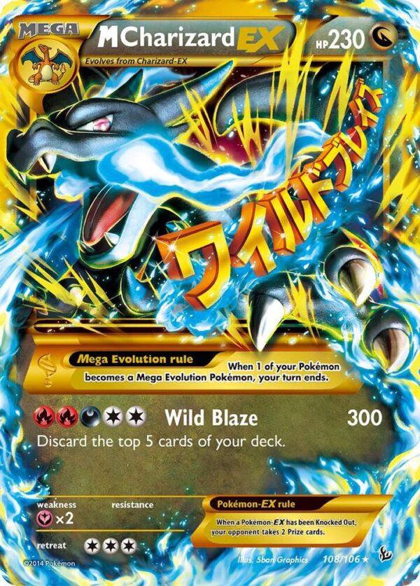 M Charizard EX (X) (Secret) 108/106 Holofoil XY – Flashfire