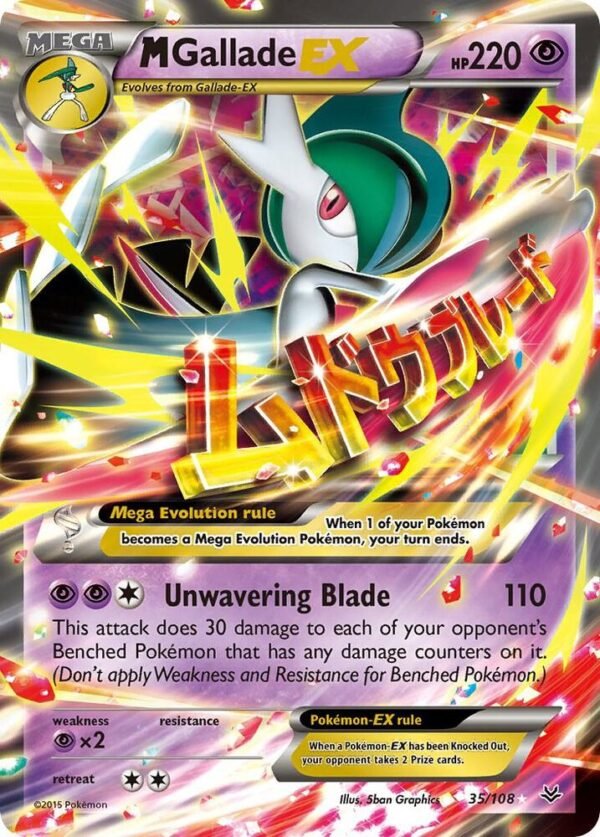 M Gallade EX 35/108 Holofoil XY – Roaring Skies M Gallade EX 35/108 Holofoil XY – Roaring Skies