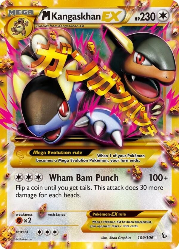 M Kangaskhan EX (109 Secret Rare) 109/106 Holofoil XY – Flashfire