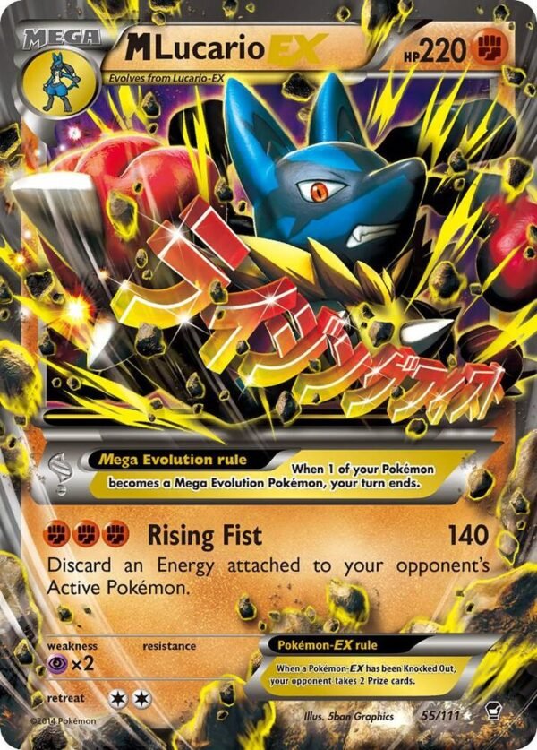M Lucario EX 55/111 Holofoil XY – Furious Fists M Lucario EX 55/111 Holofoil XY – Furious Fists