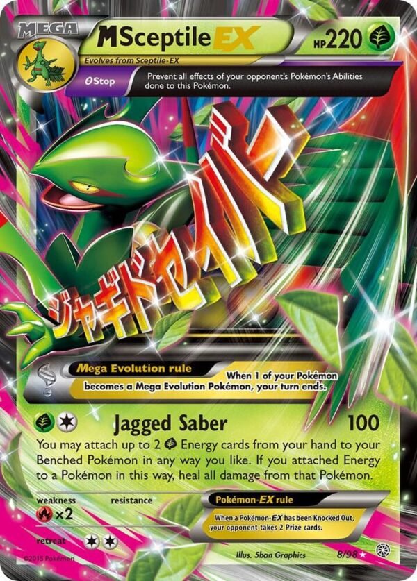 M Sceptile EX 8/98 Holofoil XY – Ancient Origins M Sceptile EX 8/98 Holofoil XY – Ancient Origins