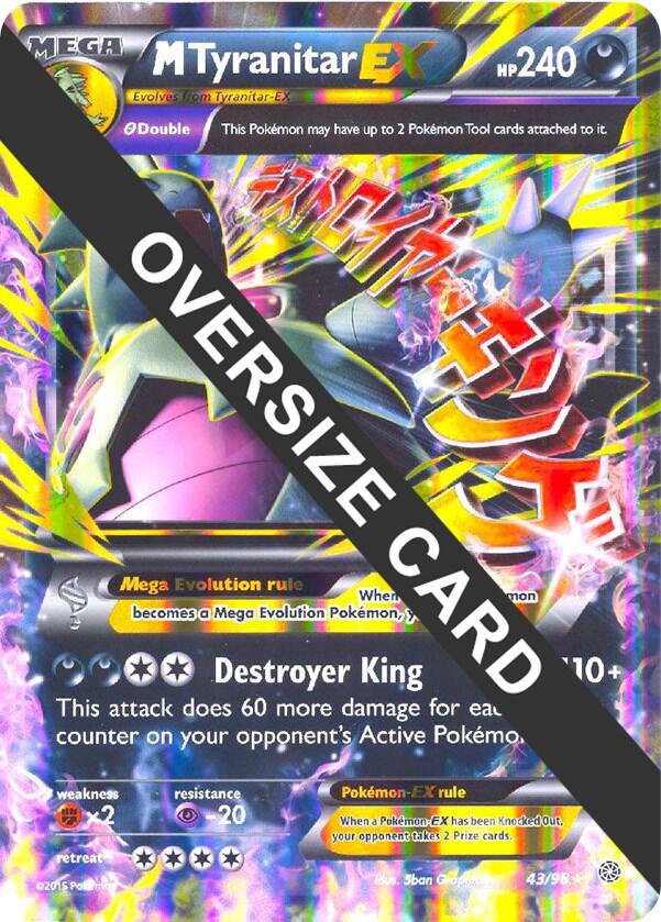 M Tyranitar EX 43/98 043/098 Holofoil Jumbo Cards M Tyranitar EX 43/98 043/098 Holofoil Jumbo Cards