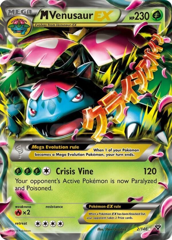 M Venusaur EX 2/146 Holofoil XY Base Set M Venusaur EX 2/146 Holofoil XY Base Set