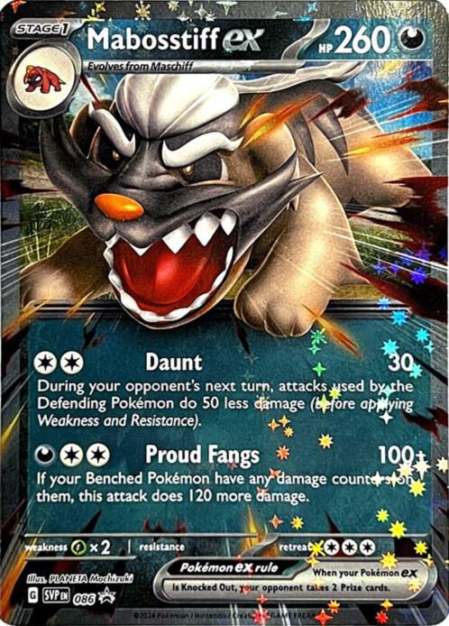 Mabosstiff ex 086 Holofoil SV: Scarlet & Violet Promo Cards Mabosstiff ex 086 Holofoil SV: Scarlet & Violet Promo Cards