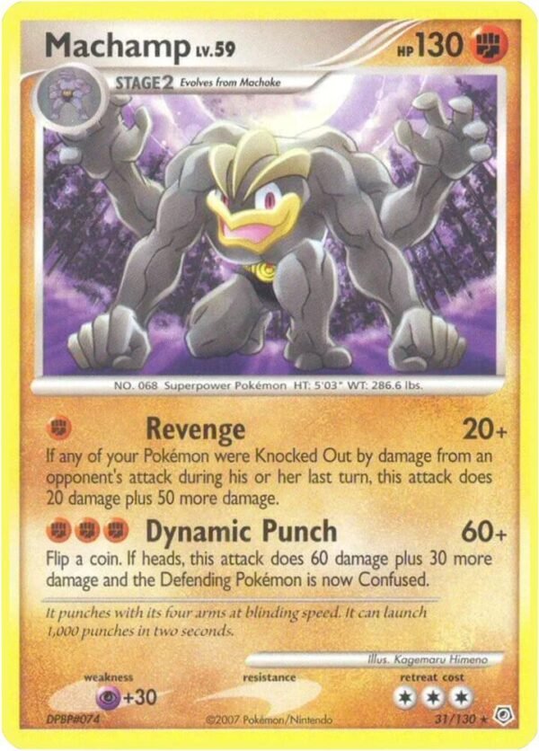 Machamp 31/130 Reverse Holofoil Diamond and Pearl